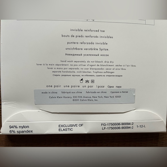 Womens Lot of 2 CALVIN KLEIN Triangular Fish Net Tights Chiffon Black Size a/b - Picture 9 of 11